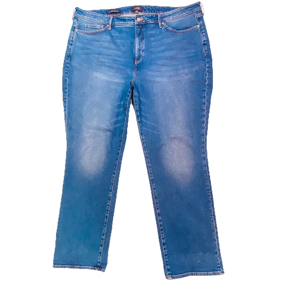NYDJ Relaxed Straight High-Rise Lift Tuck Jeans Duvall Wash Size 22W